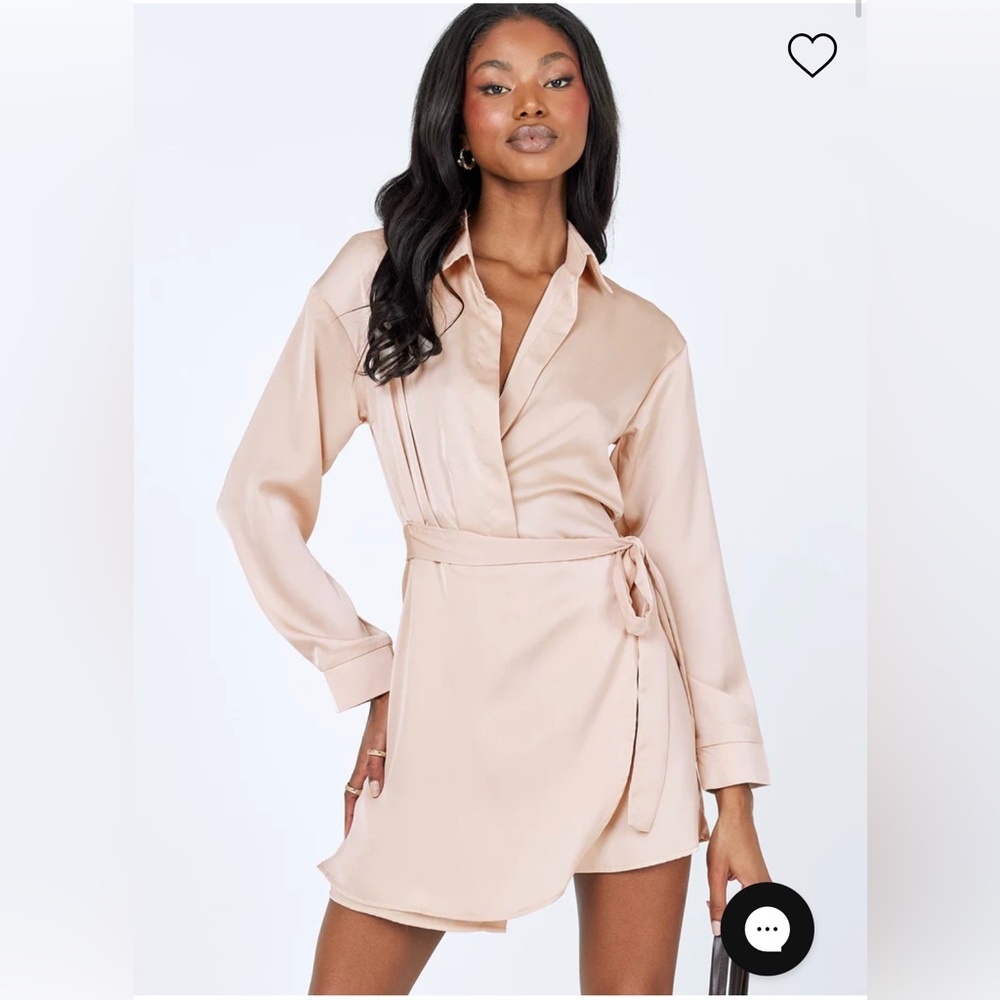 PRINCESS POLLY Ryker Mini Dress in Beige / size 4